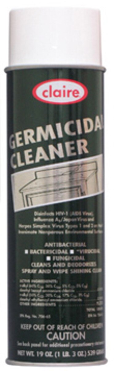 Claire Foaming Germicidal Cleaner & Disinfectant, 19 oz, 12/Case, EPA-