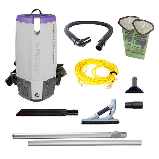 ProTeam 107537 Super Coach Pro 10 HEPA Backpack Vacuum w/ ProBlade Hard Surface Tool Kit (107531)