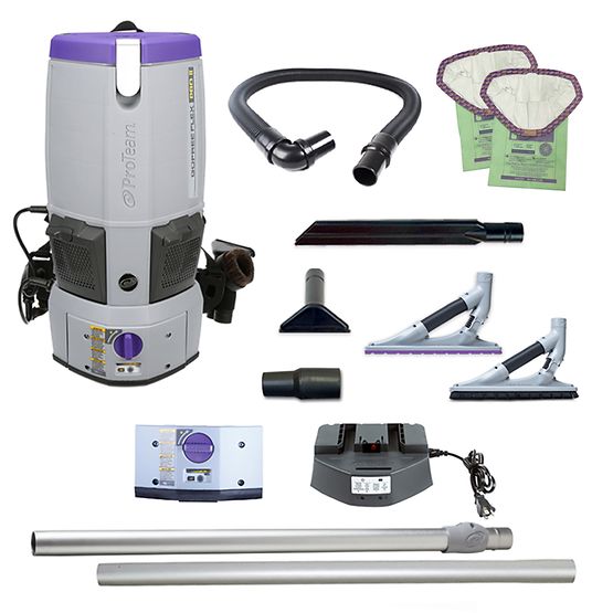 ProTeam 107645 GoFree Flex Pro II, 12 AH Cordless Backpack Vacuum W/ 107532 Kit