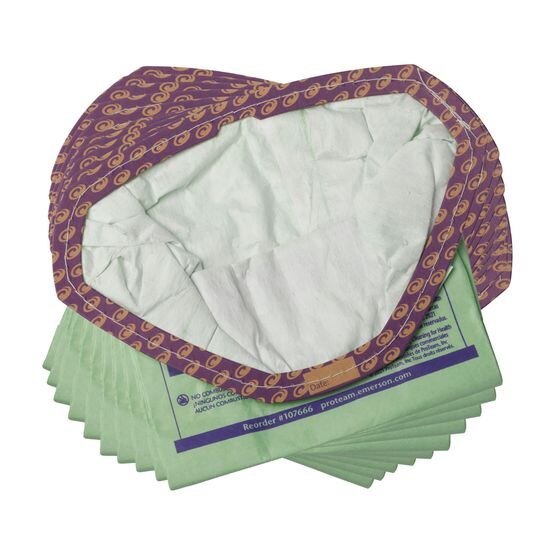 ProTeam 107666 3 qt. Intercept Micro Filter Bag, Open Collar, Fits ProTeam GoFit 3 Backpack Vacuum (10 pk.)