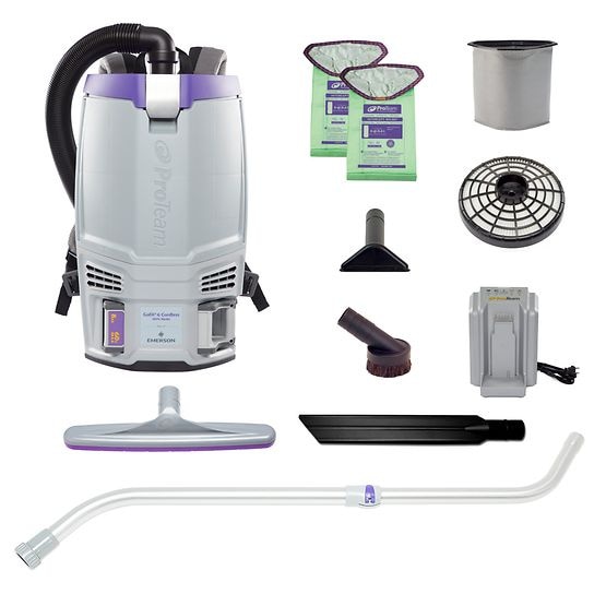 ProTeam 107786 GoFit 6 Cordless 8Ah, 6 qt. Commercial Backpack Vacuum 