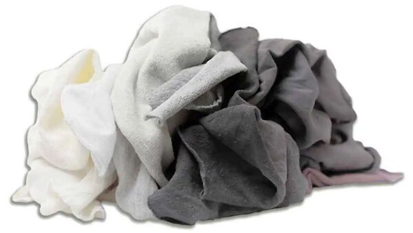 Rag, Made from Reclaimed Terry Cloth, French White, WFTB-25, 25 lb box ...